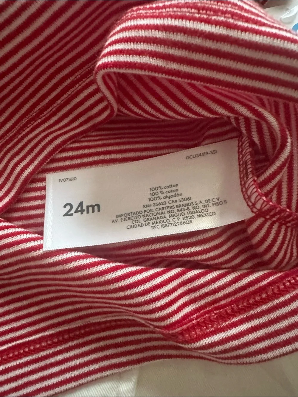 Carter's Baby Overalls with Red Stripe Tee